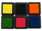 Stempelkussen - Folia - neonkleuren - vierkant - 24 mm - per set