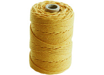 Touw - katoen - 2,2 mm x 70 m - macramé - geel - per stuk