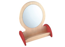 Speelmeubel - toilettafel - eenvoudig - met plexiglas spiegel - 29 x 19 x 34 cm - per stuk
