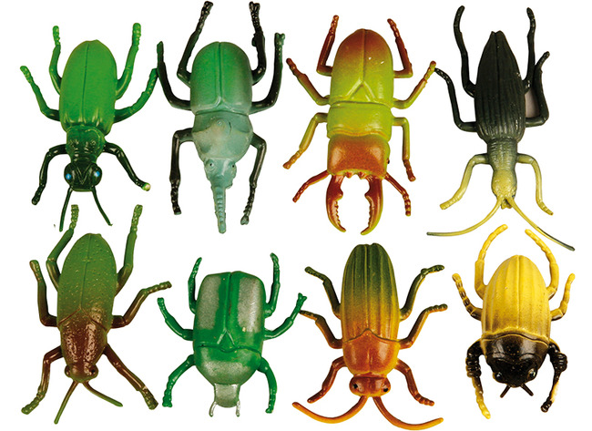 Decoratie - insecten - spinnen - set van 60 assorti