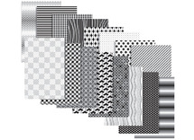 Knutselpapier - patronen - zwart en wit - set van 208 assorti