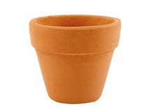 Bloempot - aardewerk - terracotta - 9 cm diameter - set van 5