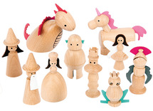 Figuren - sprookjesfiguren - Tickit - hout - per set