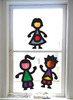 Raamfolie - figuren - Royclo - glasraamvriendjes - set van 36 assorti