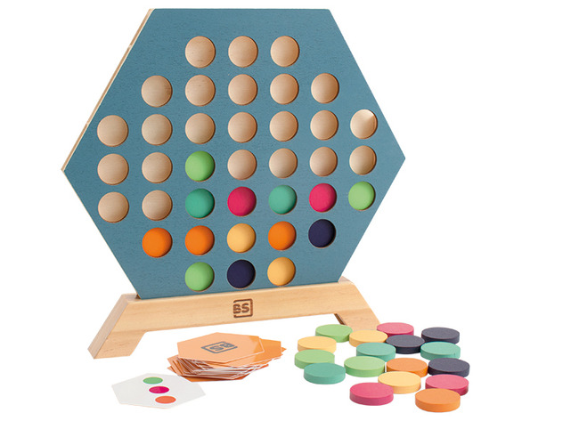 Spel - gezelschapsspel - BS Toys 3 in a row - 3 op een rij - strategie - per spel