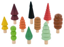 Speelgoed - bomen - Tickit - hout - per set