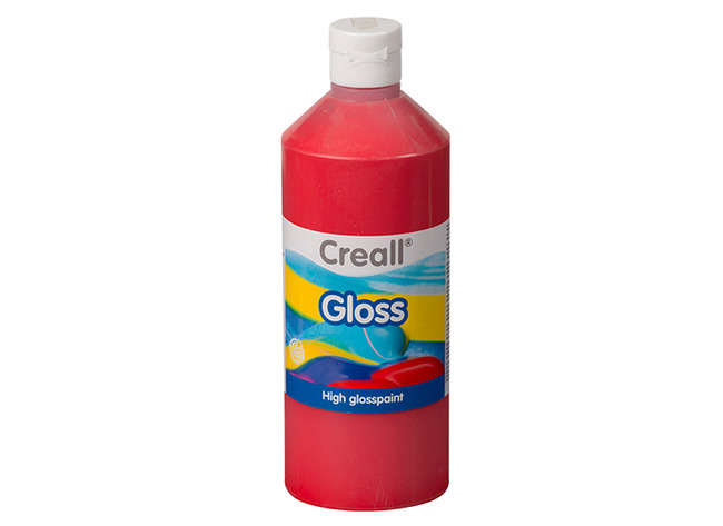 Verf - polyvinylverf - Creall Gloss - 500 ml - rood - per stuk