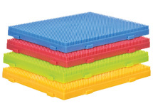 Bouwset - blokken - pinblokken - bouwplaten - set van 4