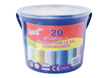 Krijt - stoepkrijt - Kangaro - rond - 25 x 115 mm - emmer van 20 stuks