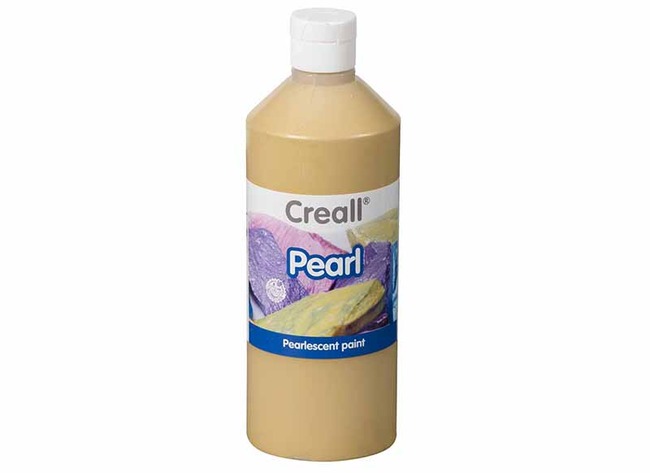Verf - parelmoerverf - Creall Pearl - fles van 500 ml - goud - per stuk