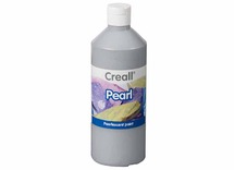 Verf - parelmoerverf - Creall Pearl - fles van 500 ml - zilver - per stuk