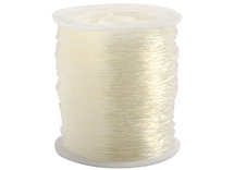 Draad - nylondraad - 1 mm x 50 m - wit - per stuk