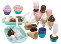 Speelgoed - imitatievoeding - Dantoy - cake en ijsjes - set van 56 assorti