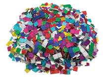 Mozaïektegels - glitterkarton - vierkant - 1 cm - assorti - set van 4000