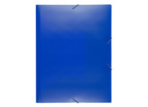 Mappen - elastomap - A4 - kunststof - blauw - per stuk