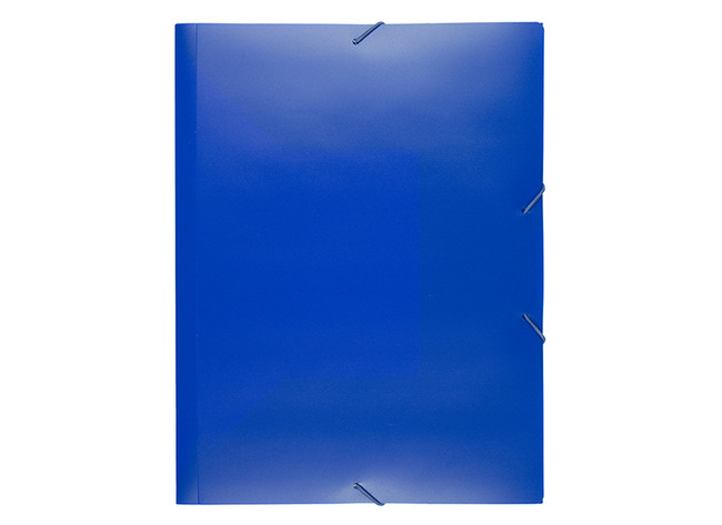 Mappen - elastomap - A4 - kunststof - blauw - per stuk