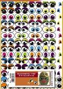 Ogen - stickers - gekleurd - ass/594
