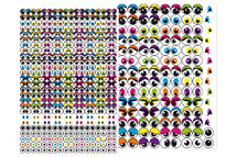 Stickers - ogen - gekleurd - set van 594 assorti