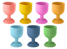 Open-ended - tickit Rainbow Wooden - eierdopjes - hout - gekleurd - set van 7 assorti