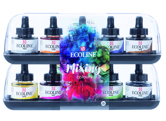 Ecoline Talens - flacons 30 ml - set de 10 couleurs assorties