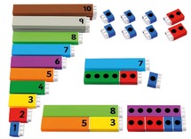 Rekenen - getalbeelden bouwen - optellen en aftrekken - rekenstaven - rekenen tot 20 - set van 64