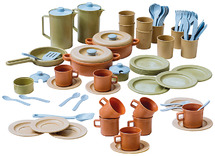 Kookset - eetset - Dantoy - servies - bioplastic - set van 79 assorti