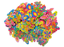 Stickers - foam - vlinders - set van 120 assorti
