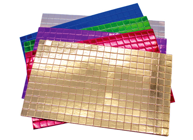 Stickers - foam - mozaïek - metallic - zelfklevend - set van 1440 assorti