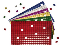 Foam - stickers - mozaïek - metallic - zelfklevend - set van 1440 assorti