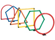 Evenwichtsparcours - Spordas - geometrische obstakels - set van 6