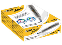 Stiften - whiteboard stiften - BIC Velleda 1791 - schuin - dik - blauw - set van 12
