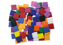 Mozaiek in hars - 1 cm - effen gekleurd - assortiment van 950