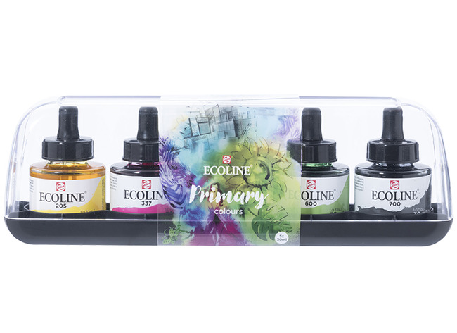 Ecoline Talens - flacons 30 ml - set de 5 couleurs assorties