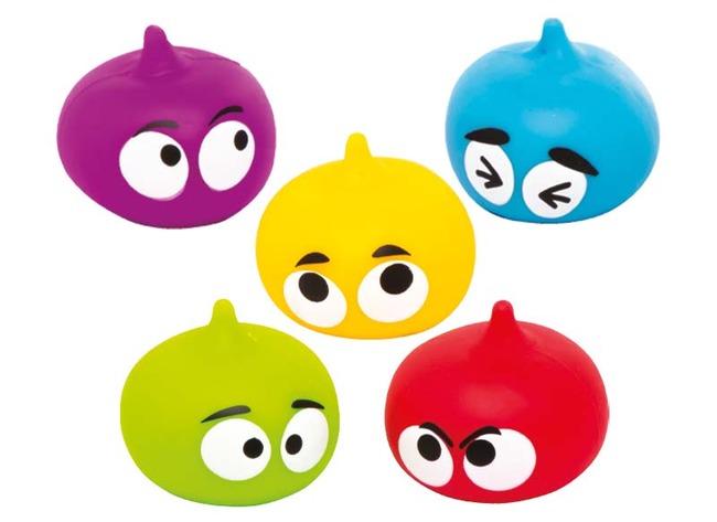 Cadeautje - anti-stress - kneedbare hoofdjes - assortiment van 6