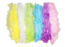 Pluimen - veren - Pasen - pastel - decoratie - set van 25 g assorti