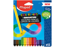 Potloden - kleurpotloden - Maped Color'Peps Infinity - driehoekig - etui - set van 12 assorti