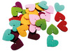 Figuren - vilt - met gaatjes - vlinders, harten, bloem en ster - decoratie - set van 120 assorti
