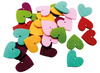 Decoratie - vilt - figuren met gaatjes - vlinders, harten, bloem en ster - set van 120 assorti