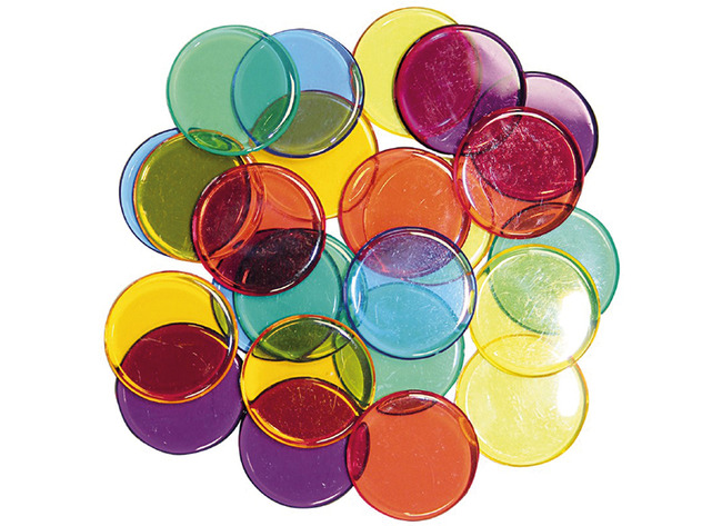 JETONS TRANSPARENTS - 19 MM - SET/250