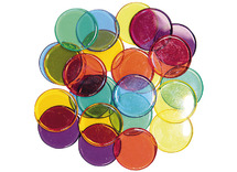 Rekenschijfjes - EDX Education - tellen en sorteren - transparant gekleurd - 1,9 cm diameter - set van 250 assorti
