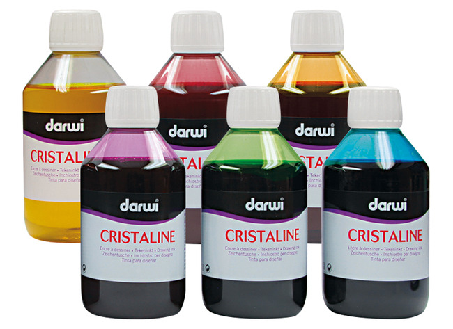 Aquarelle liquide - Darwi Cristaline - set 6 x 250 ml