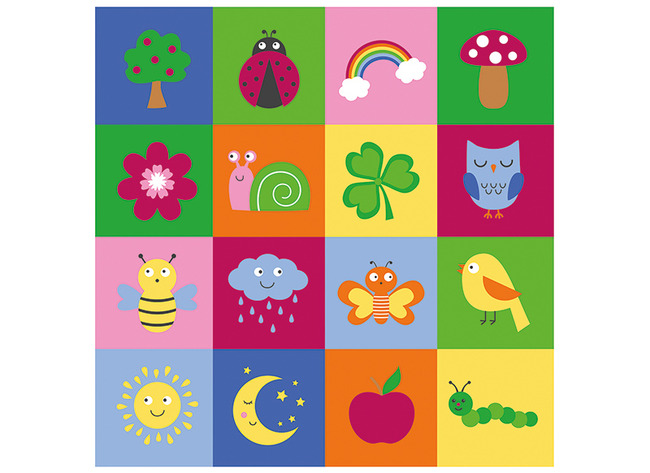 Matten - speelmat - figuren - 200 x 200 cm - vinyl - per stuk