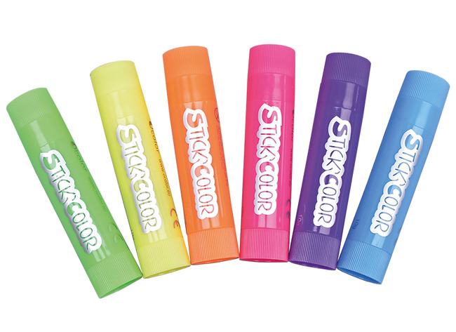 Stiften - verfstiften - fluo - set van 6 assorti