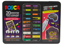 Stiften - verfstiften - Posca Groovy Colours - set van 20 assorti