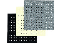 Vellen - vilt - 20 x 20 cm x 3,0 mm - met gaten - set van 12 assorti