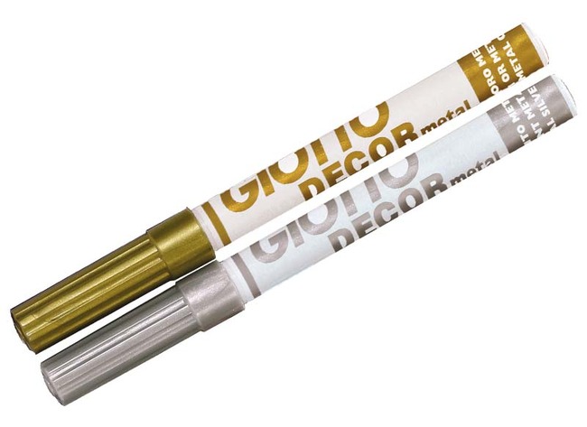 Stiften - kleurstiften - Giotto - goud - zilver - set van 2 assorti