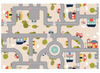 Speelmat - autobaan - 100 x 200 cm - vinyl - per stuk