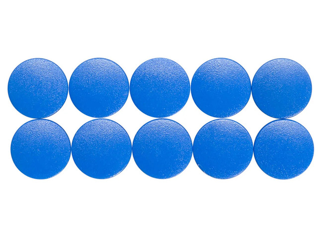 Magneten - 15 mm - blauw - set van 10