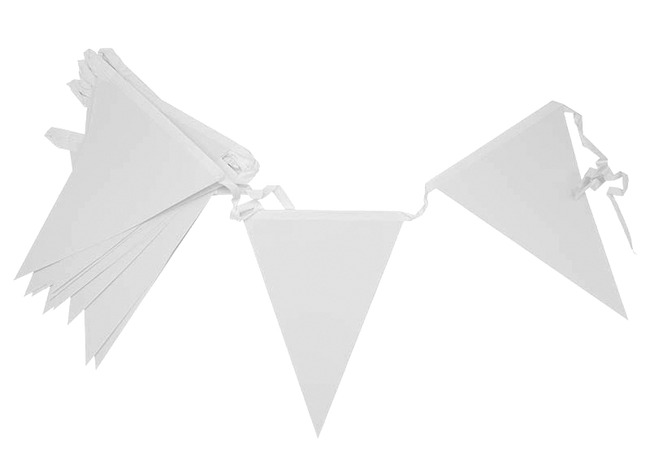 Vlaggen - verjaardag - karton - blanco - set van 2