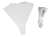 Vlaggen - verjaardag - karton - blanco - set van 2